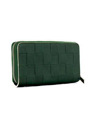 Check leather wallet forest green DRAGON DIFFUSION | 8018DGS5MATFOREST